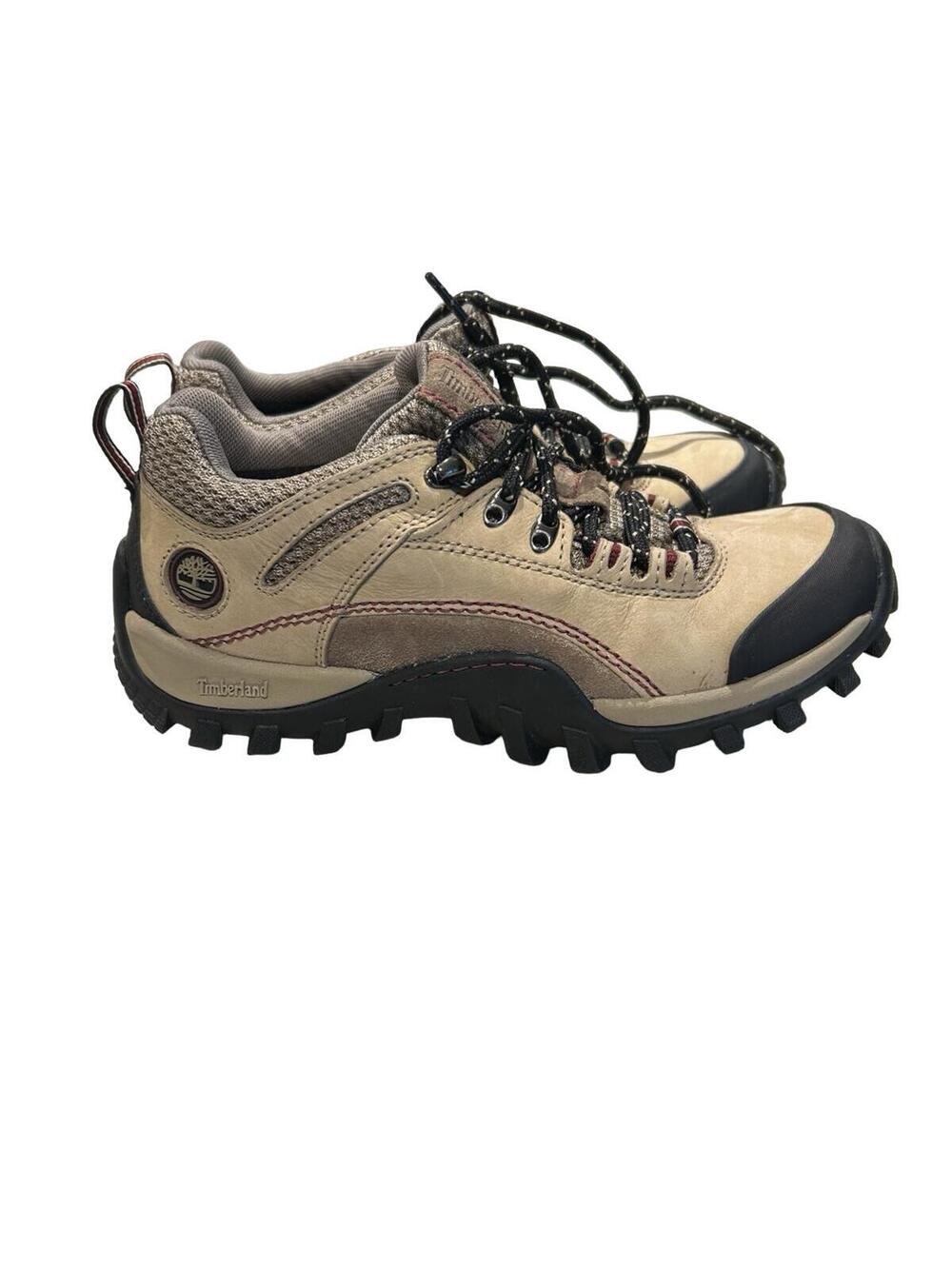 Timberland‎ Hiking Shoes Womens Size 6M Beige Leather Trail Outdoor Shoes NWOB